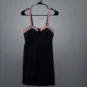 Black Dress with Embellished Straps